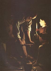 LA TOUR, Georges de St Joseph the Carpenter (mk05) Sweden oil painting art